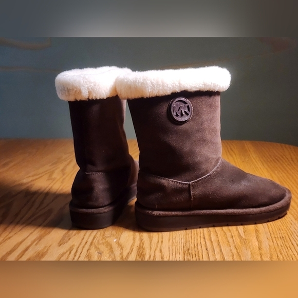 Michael Kors Women Coffee Brown Suede Winter Mid MID-Calf Boots Shoe Size 6M - Picture 2 of 5